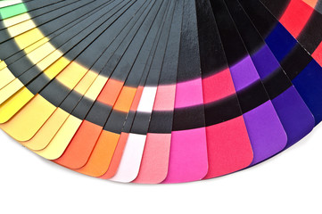 Obraz premium Color guide spectrum swatch samples rainbow on white background