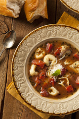 Rustic Homemade Tortellini Soup