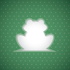 Naklejka premium Vintage card with frog