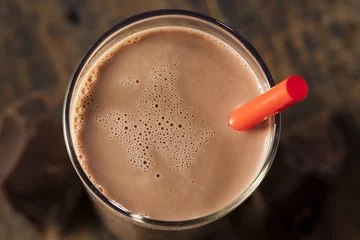 Fototapete Milchshake Erfrischende köstliche Schokoladenmilch