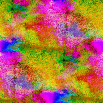seamless painting yellow red pink green watercolor with bright b