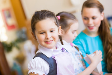 Obraz premium Children drawing and painting