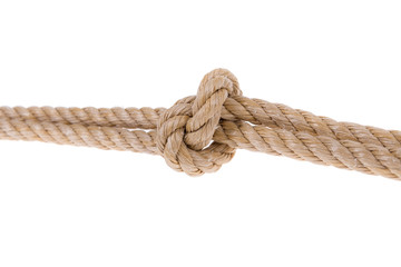 Knot tied on two ropes. For compound.