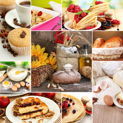 Homemade cakes collage