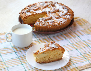 Morning breakfast with cheese pie