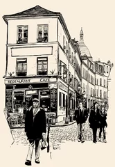 Foto op Canvas Montmartre Parijs © Isaxar