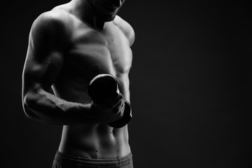 Man with barbell