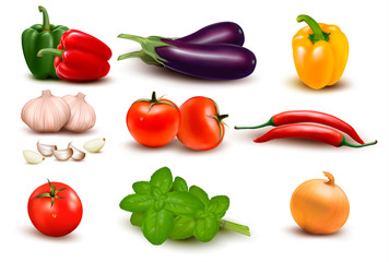 The big colorful group of vegetables