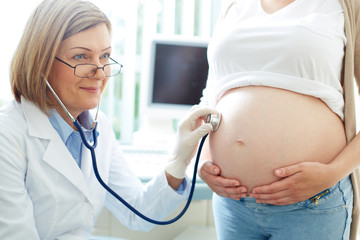 Checking baby heartbeat