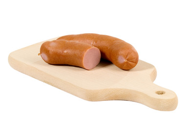 Thick sausage from meat