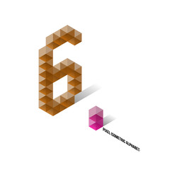 6 - Pixel Isometric Alphabet - Numbers