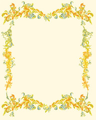 Decorative ornamental floral page classical decor