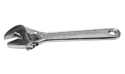 Close-up of an adjustable wrench