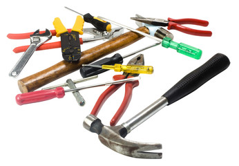 Close-up of assorted hand tools