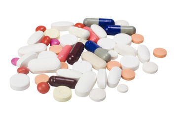Close-up of assorted pills