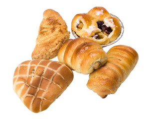 Close-up of assorted breads