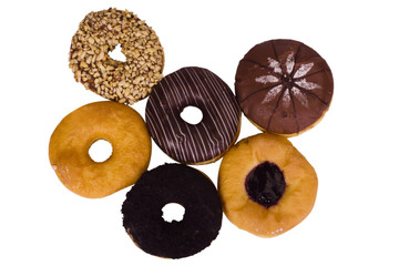 Close-up of assorted donuts
