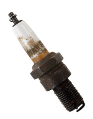 Old burned spark plug