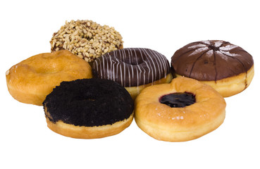 Close-up of assorted donuts