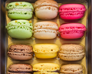 set of macaroons close up