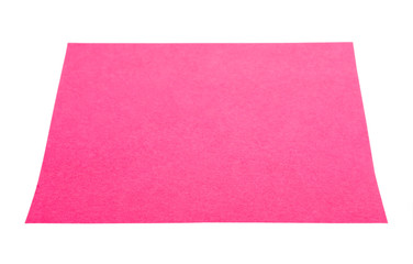 Close-up of a blank adhesive note