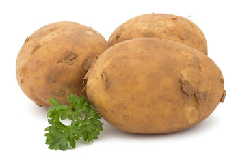 New Potatoes isolated on white background