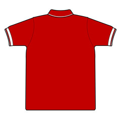 back side of polo shirt   vector