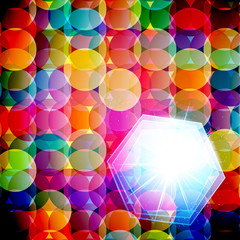 Abstract mosaic background made of colorful circles.
