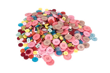 Close-up of assorted buttons