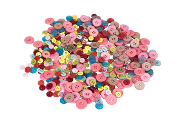 Close-up of assorted buttons