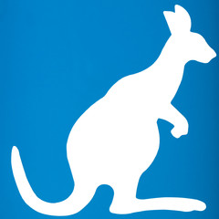 Silhouette of a kangaroo