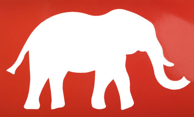 Silhouette of an elephant