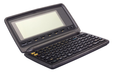 Close-up of a digital diary