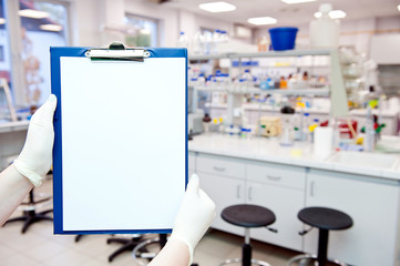 blank card with laboratory results