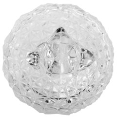 Close-up of a crystal bowl