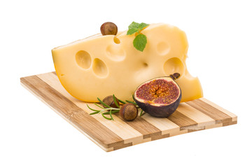 Maasdam cheese with fig