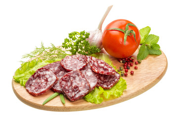 Fresh ripe salami