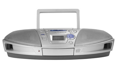 Close-up of a stereo CD Player