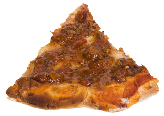 Close-up of a slice of pizza