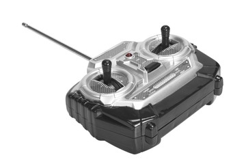 Close-up of a car game controller