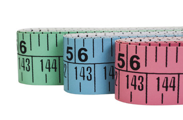Close-up of tape measures