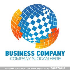 abstract business logo emblem vector