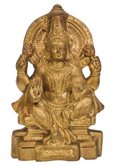 Close-up of a figurine of Goddess Lakshmi