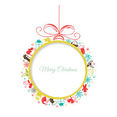 Christmas ball with space for text