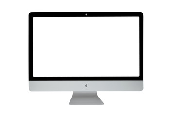 Modern computer. White Screen - obrazy, fototapety, plakaty