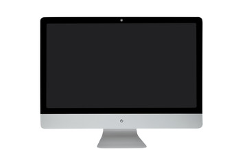 Modern computer. Black screen