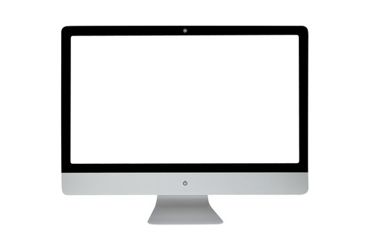 Modern computer. White Screen