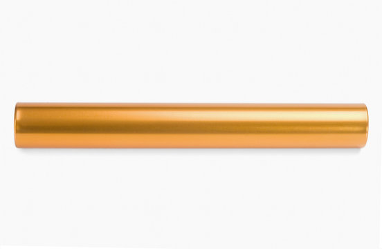 Close-up of a relay baton