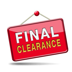 final clearance