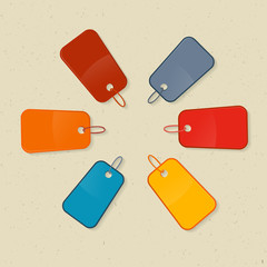 Retro Vector Empty Labels, Tags